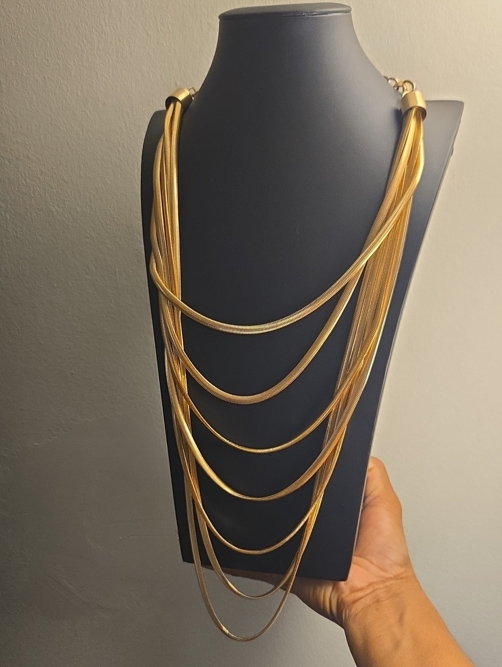 Paparazzi Gold Multi-Layer Draped Necklace